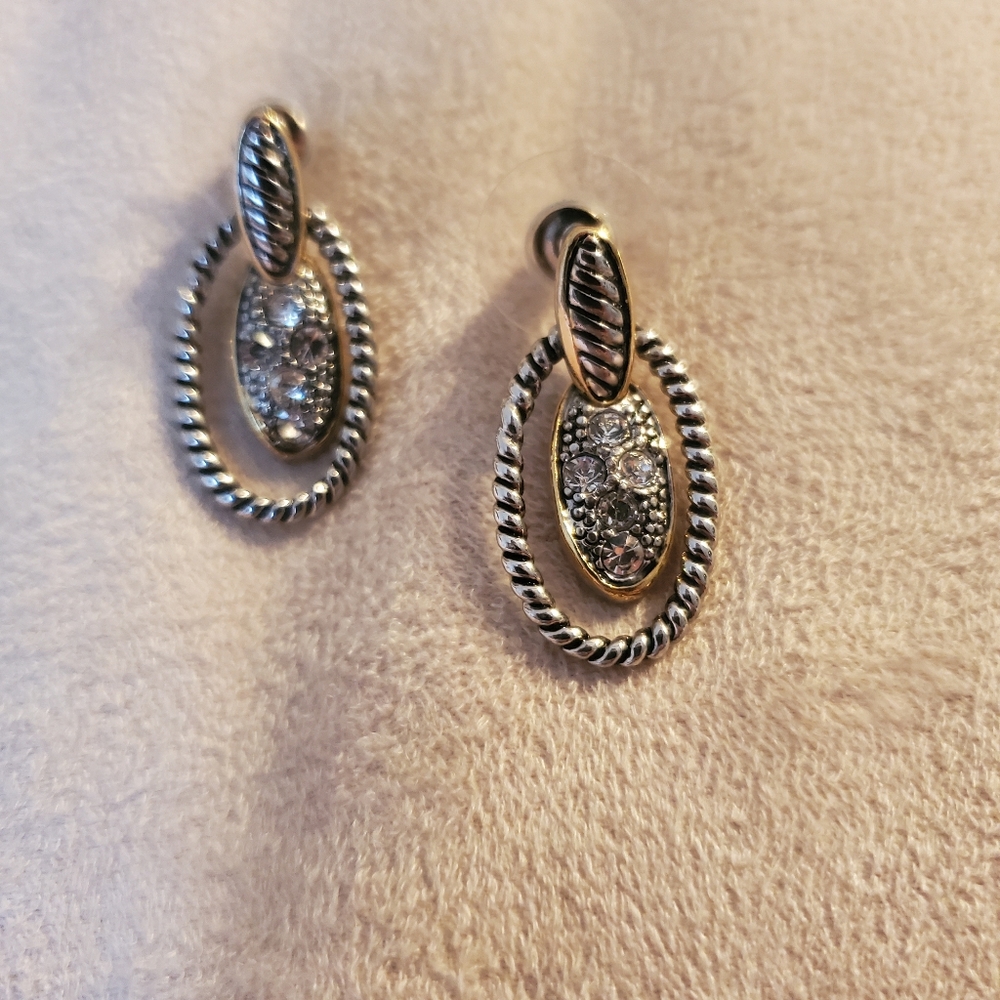 Silver drop earrings